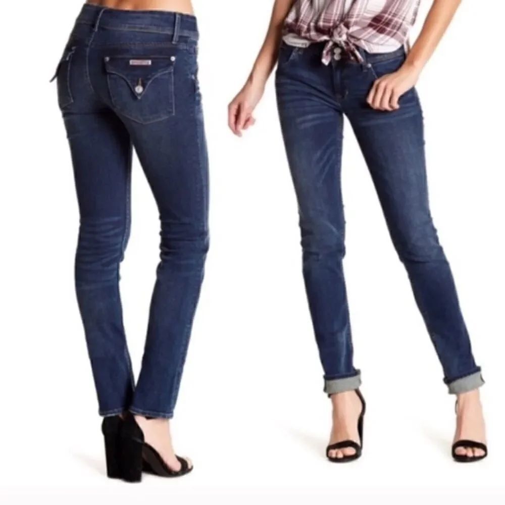 Hudson Flap Pocket Low Rise Skinny Jeans